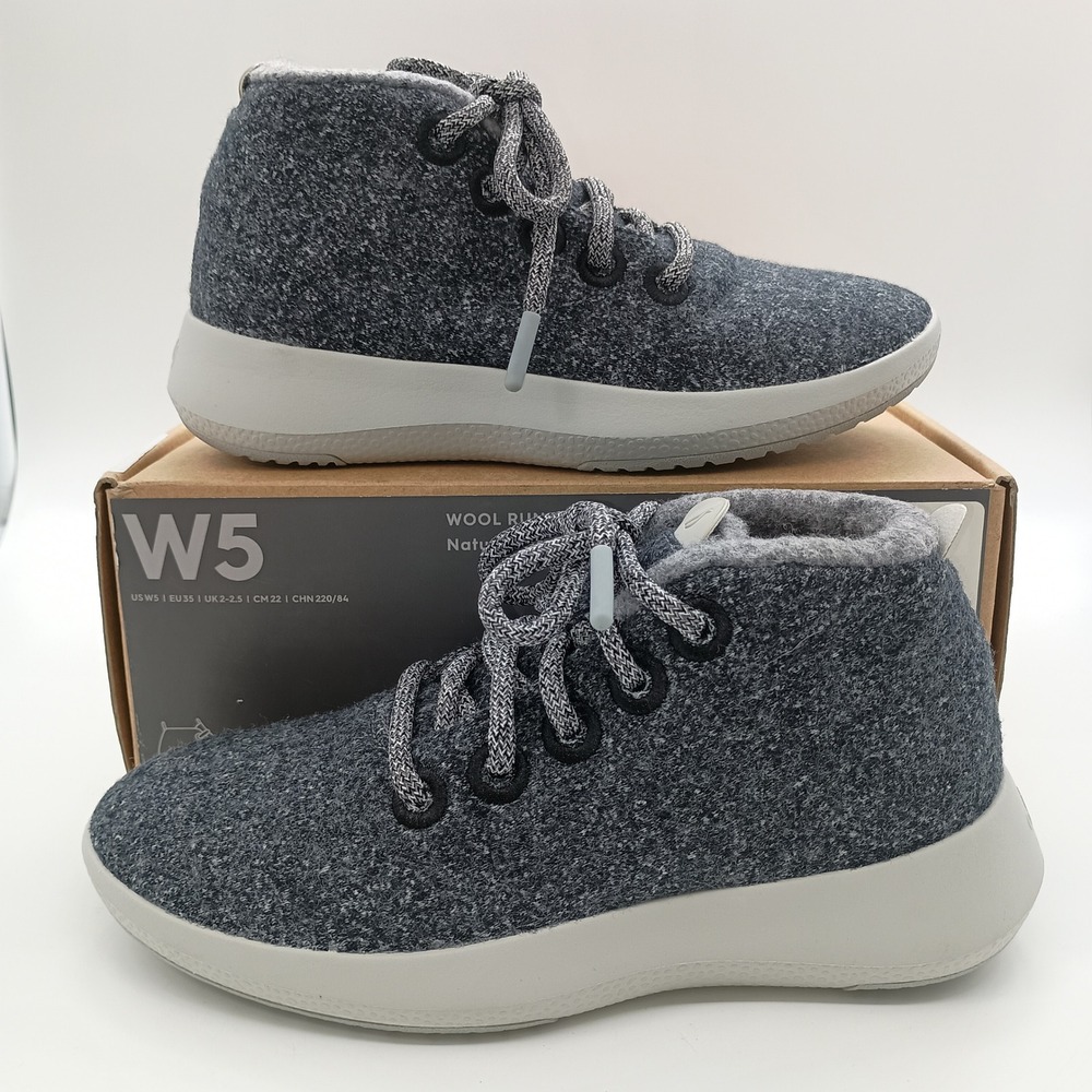 Allbirds Womens Wool Runner-up Mizzles Natural Grey High Top Sneakers W5 EU35